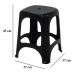Kit 3 Banquetas Tramontina Preta Plástico Niterói ECO Banco