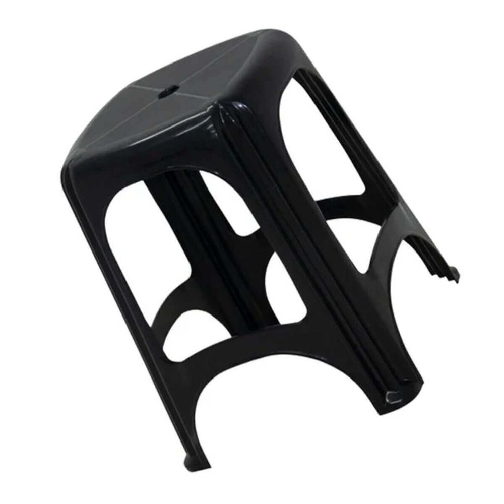 Kit 3 Banquetas Tramontina Preta Plástico Niterói ECO Banco