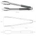 Kit 5 Pegadores Inox 30cm Tramontina Utilitá Cabo Emborrachado Cinza Carne Legumes