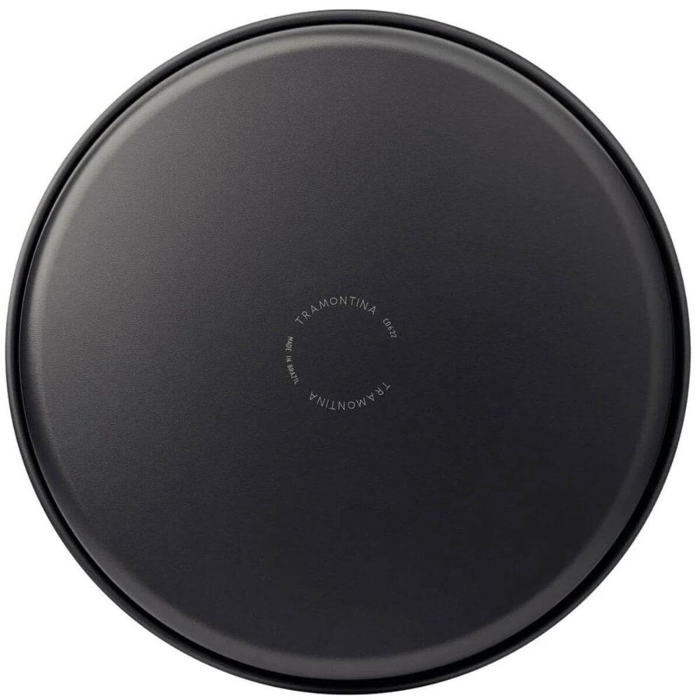Kit 6 Assadeiras Redonda Pizza 30cm Tramontina Brasil em Alumínio Antiaderente Starflon Max Grafite