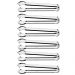 Kit 6 Pegadores para Carne Restaurante Buffet Inox Pinça Chu