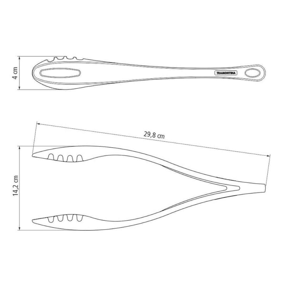 Kit 8 Pegadores Pinças Ability Tramontina 29,8cm Salada Mass