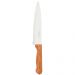 Kit Churrasco Tramontina Faca Chef 8' Garfo Trinchante Tábua Madeira Natural Aço Inox 3pçs