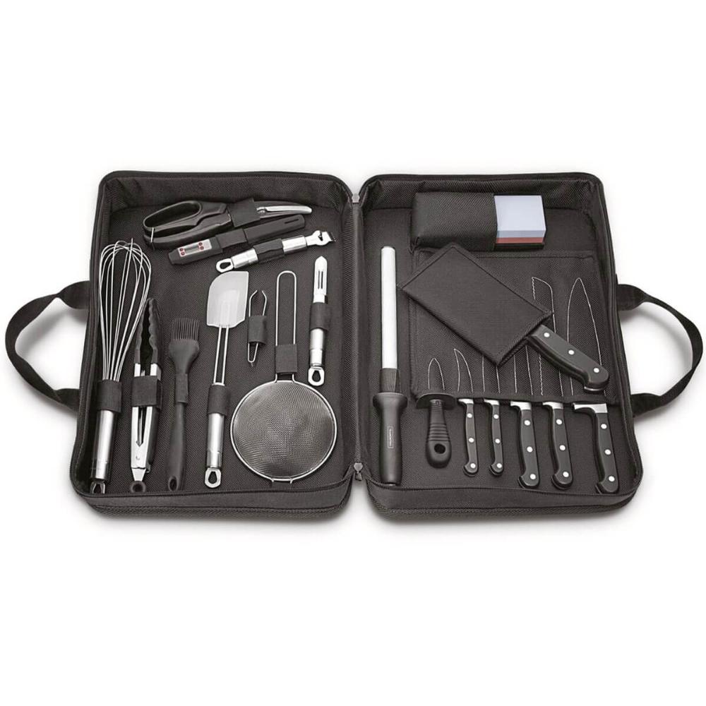 Kit Facas para Chefs Tramontina Century com Lâminas em Aço Inox e Maleta 20 Peças