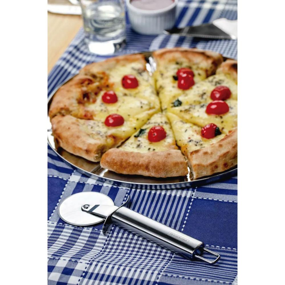 Kit Para Pizza em Aço Inox 12 Talheres 1 Espátula e 1 Cortad