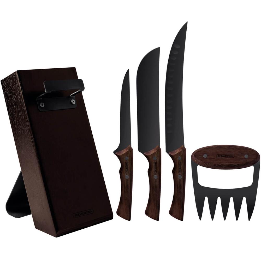 Kit para Churrasco Tramontina Black 5pçs Facas 6' 8' 10' Gar