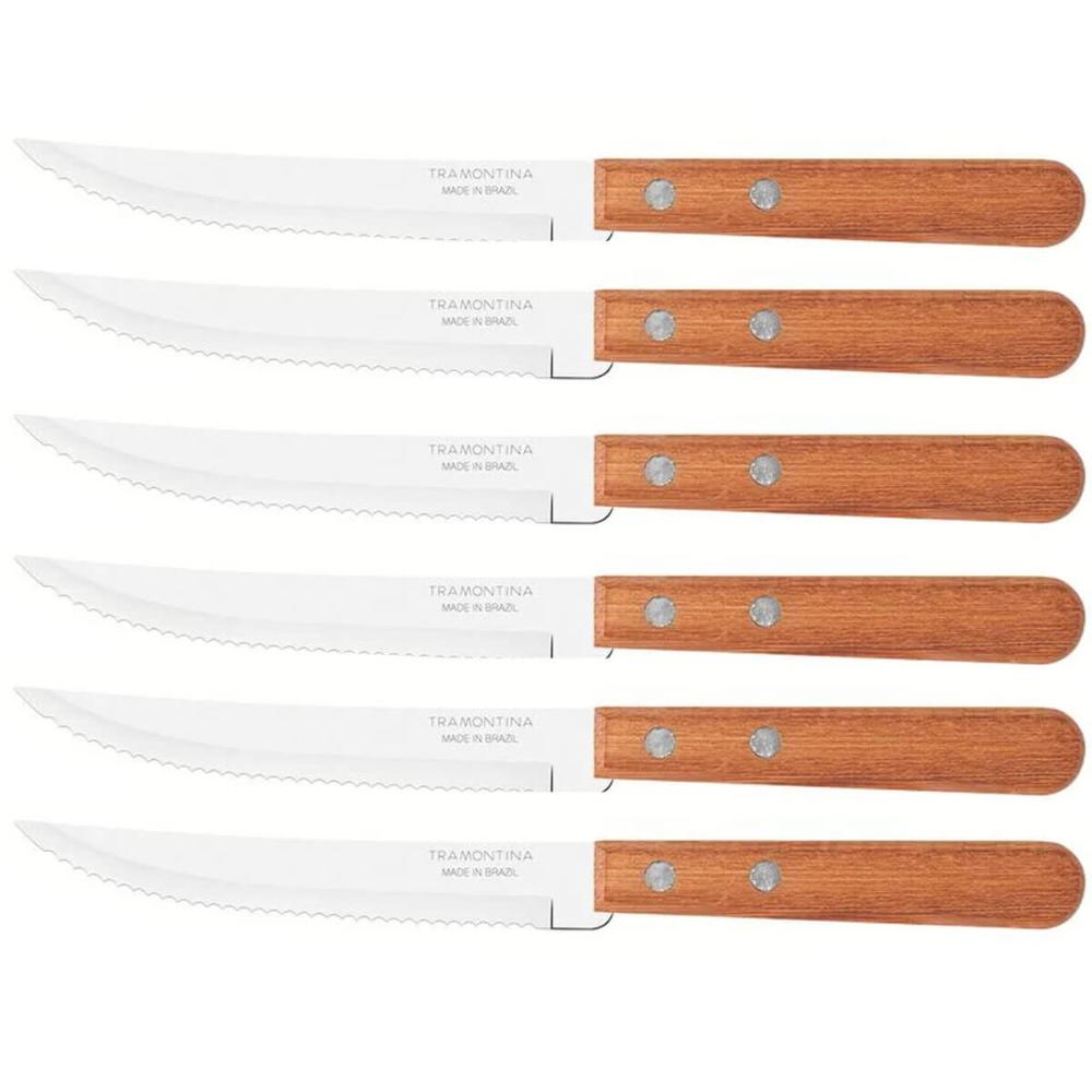 Kit para Churrasco Tramontina em Aço Inox Faca Pegador e Garfo Trinchante 15 Peças