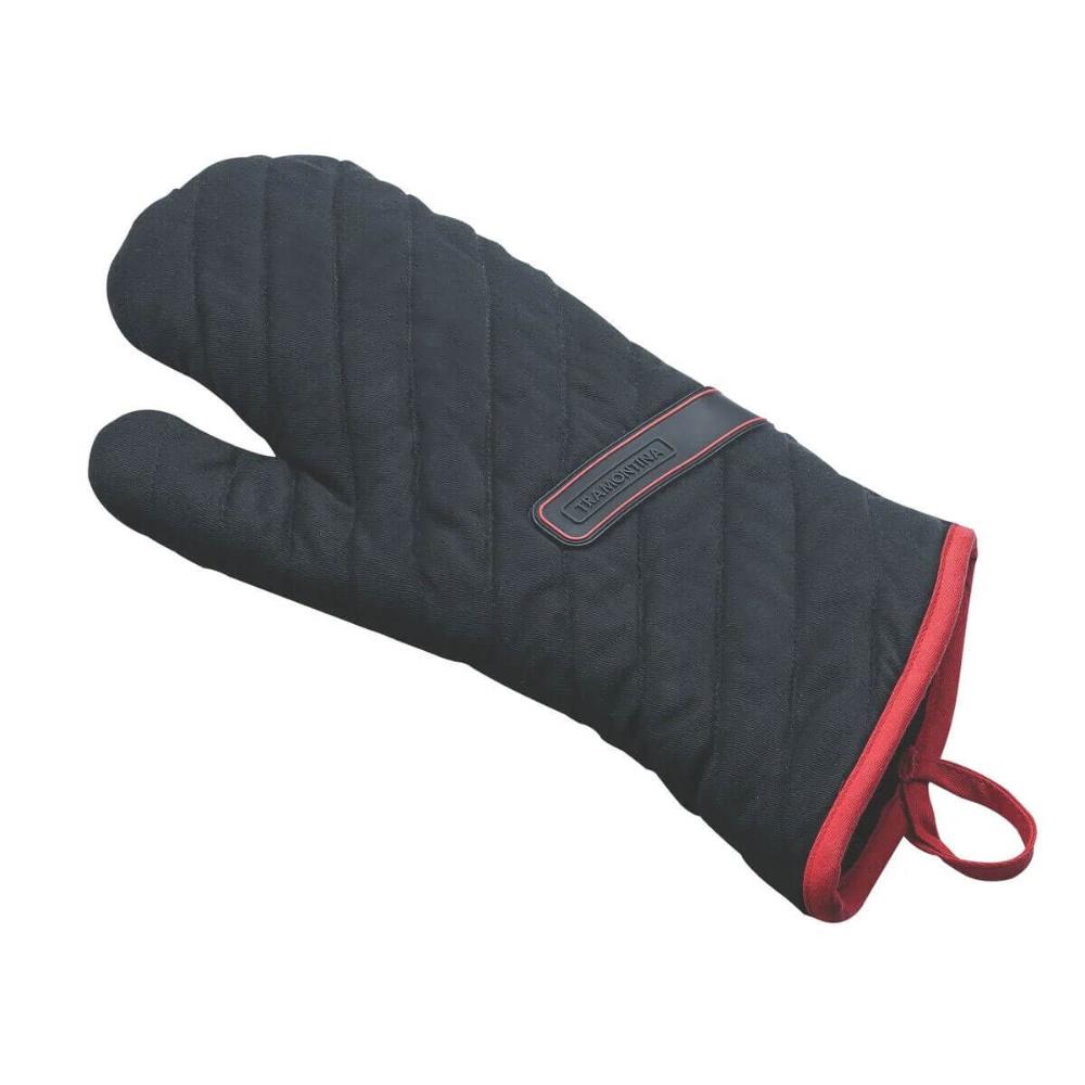 Luva Térmica Cozinha Tramontina Churrasco 100% Algodão 40cm Preta Grelha Forno Churrasqueira