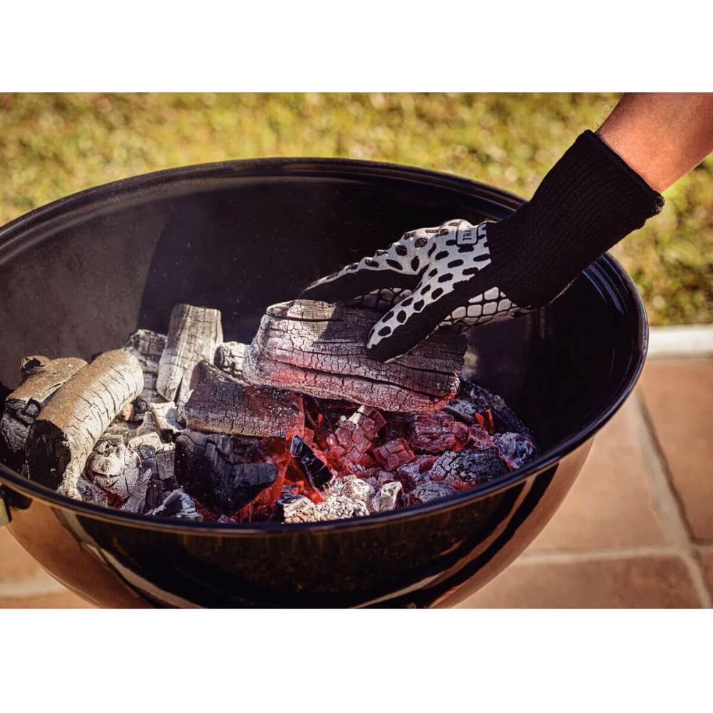 Luvas para Churrasco Tramontina Black em Silicone e Poliéster Grelha Forno Churrasqueira