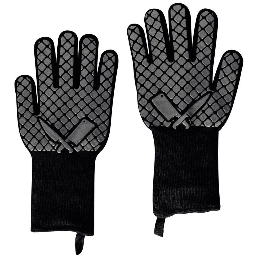Luvas para Churrasco Tramontina Black em Silicone e Poliéster Grelha Forno Churrasqueira