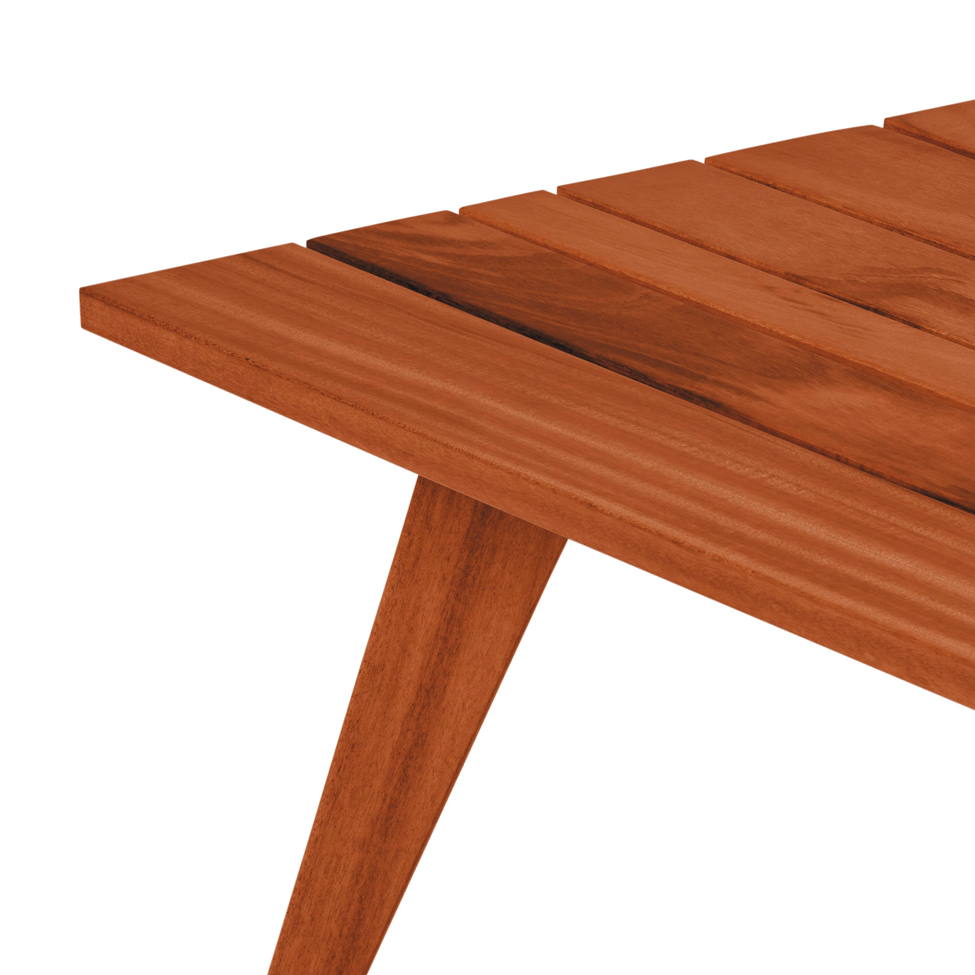 Mesa de Centro para Área Externa Quadrada Toscana Marrom 80 cm