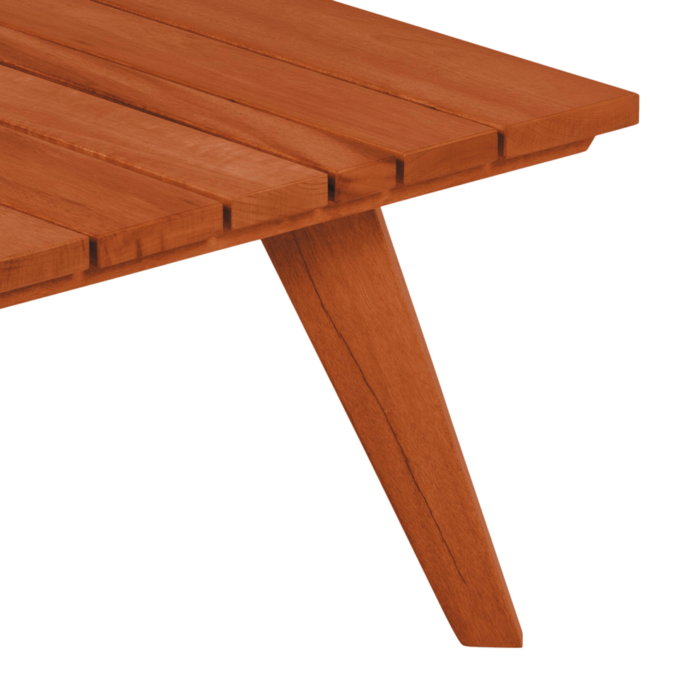 Mesa de Centro para Área Externa Quadrada Toscana Marrom 80 cm