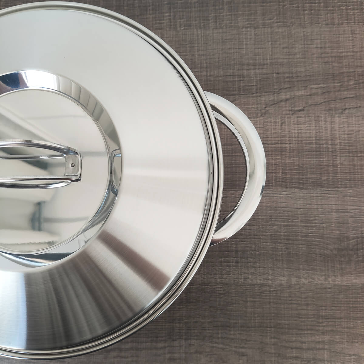 Panela de Fundo Triplo Caçarola Inox 6,1L com Tampa 24cm Tramontina Solar