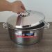 Panela de Fundo Triplo Caçarola Inox 7,1L Rasa com Tampa 28cm Tramontina Solar