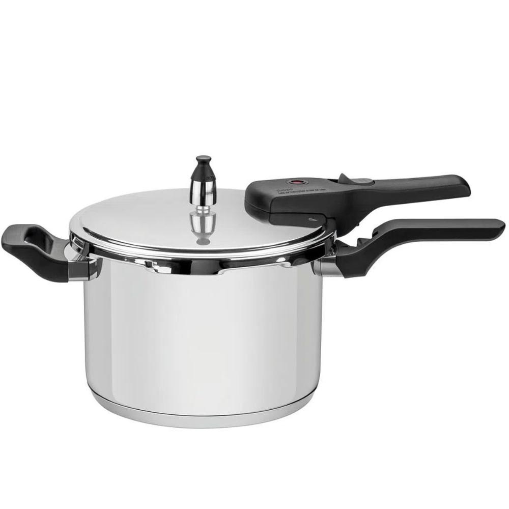 Panela de Pressão Tramontina Brava 6L em Aço Inox com Fundo