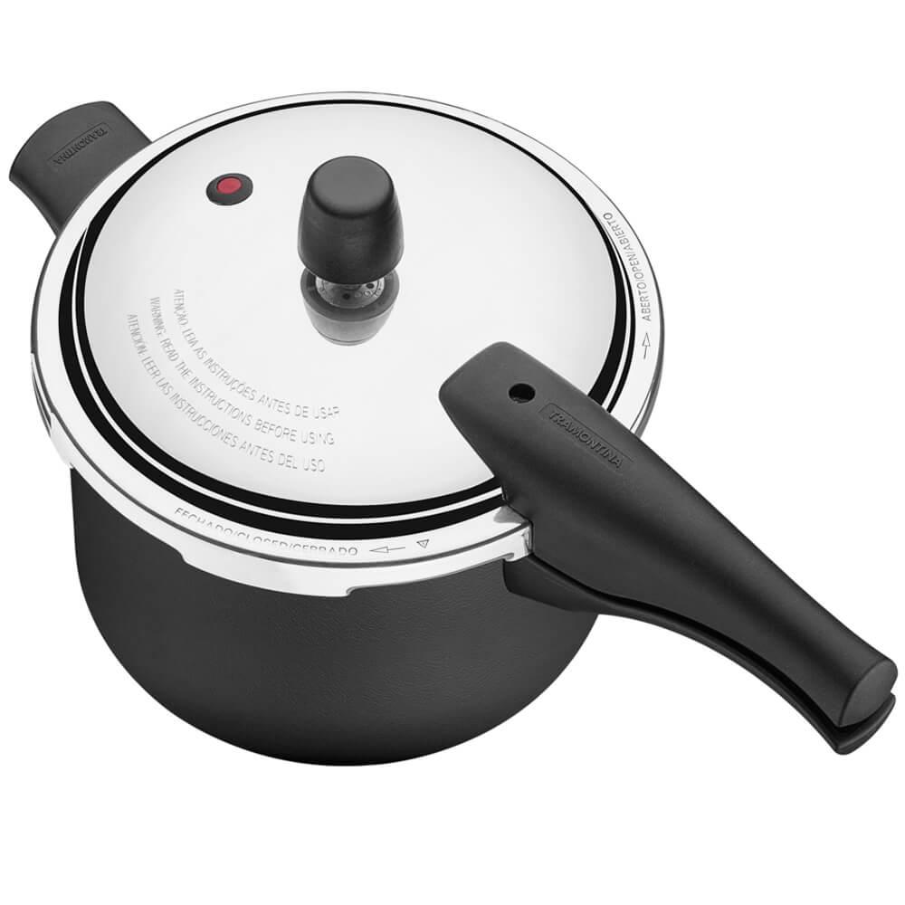 Panela de Pressão Tramontina Vancouver 4,5L Alumínio Antiaderente Starflon Max Grafite 20cm