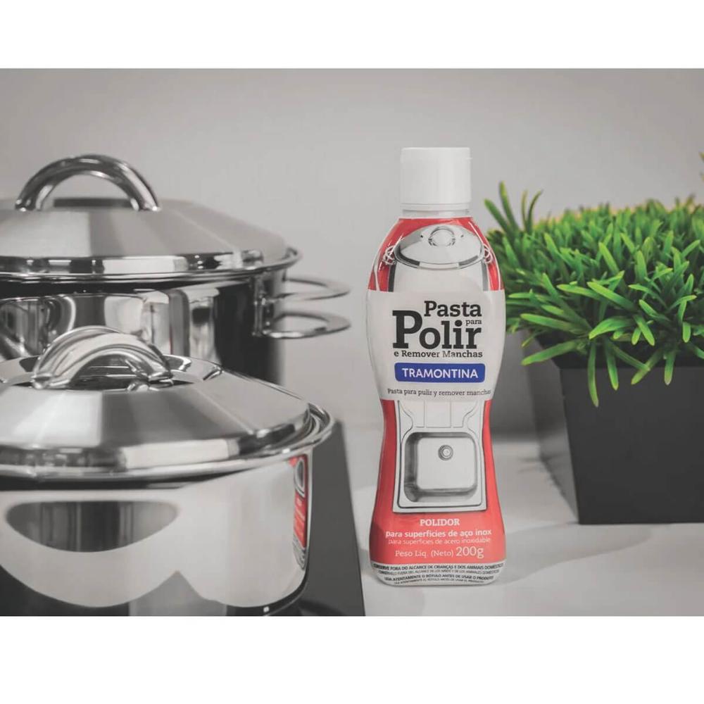 Pasta para Polir e Remover Manchas em Aço Inox Esmaltados Tr