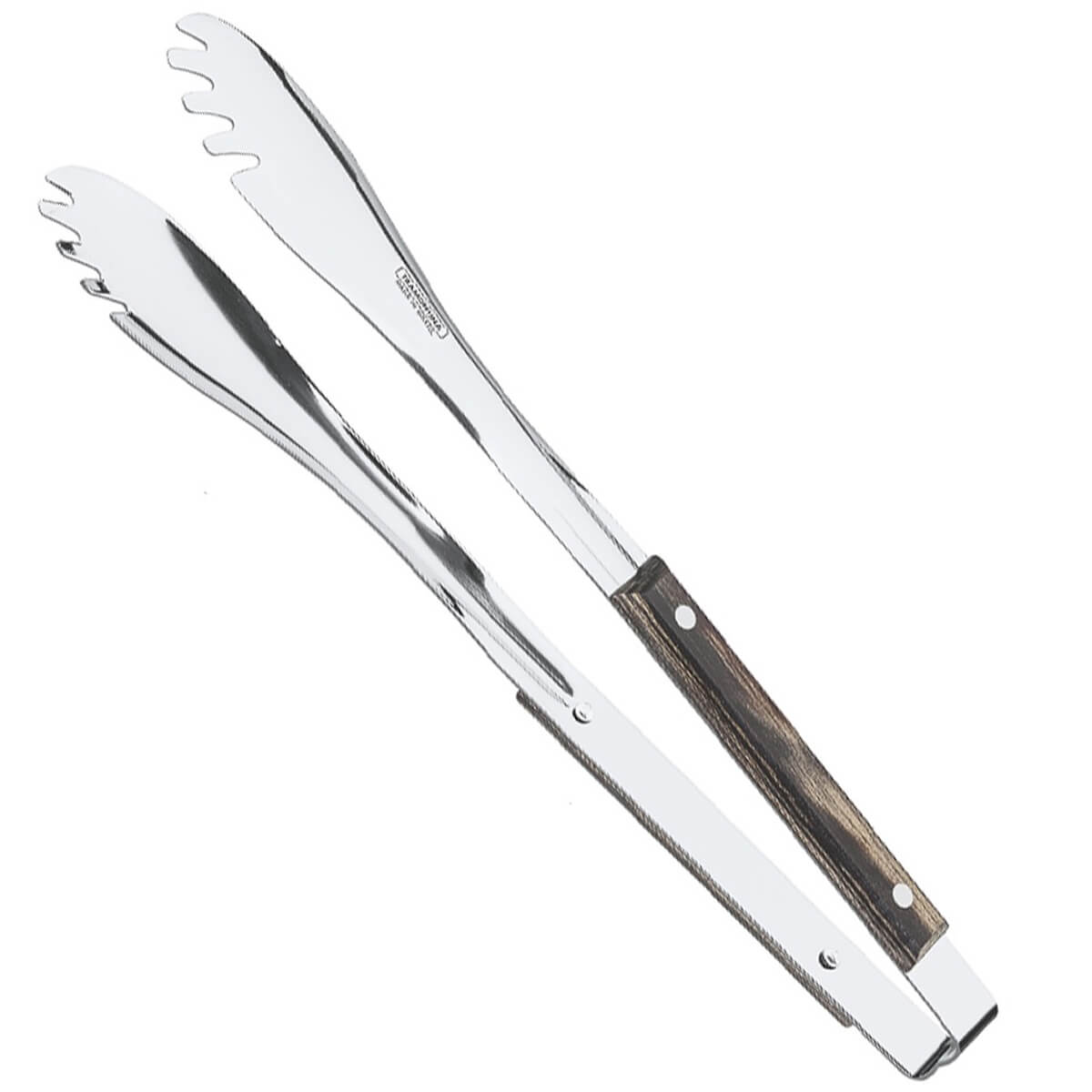 Pegador Carne Inox Polywood Churrasco Cabo Castanho Tramontina