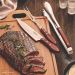 Pegador Carne Inox Polywood Churrasco Cabo Vermelho Tramontina