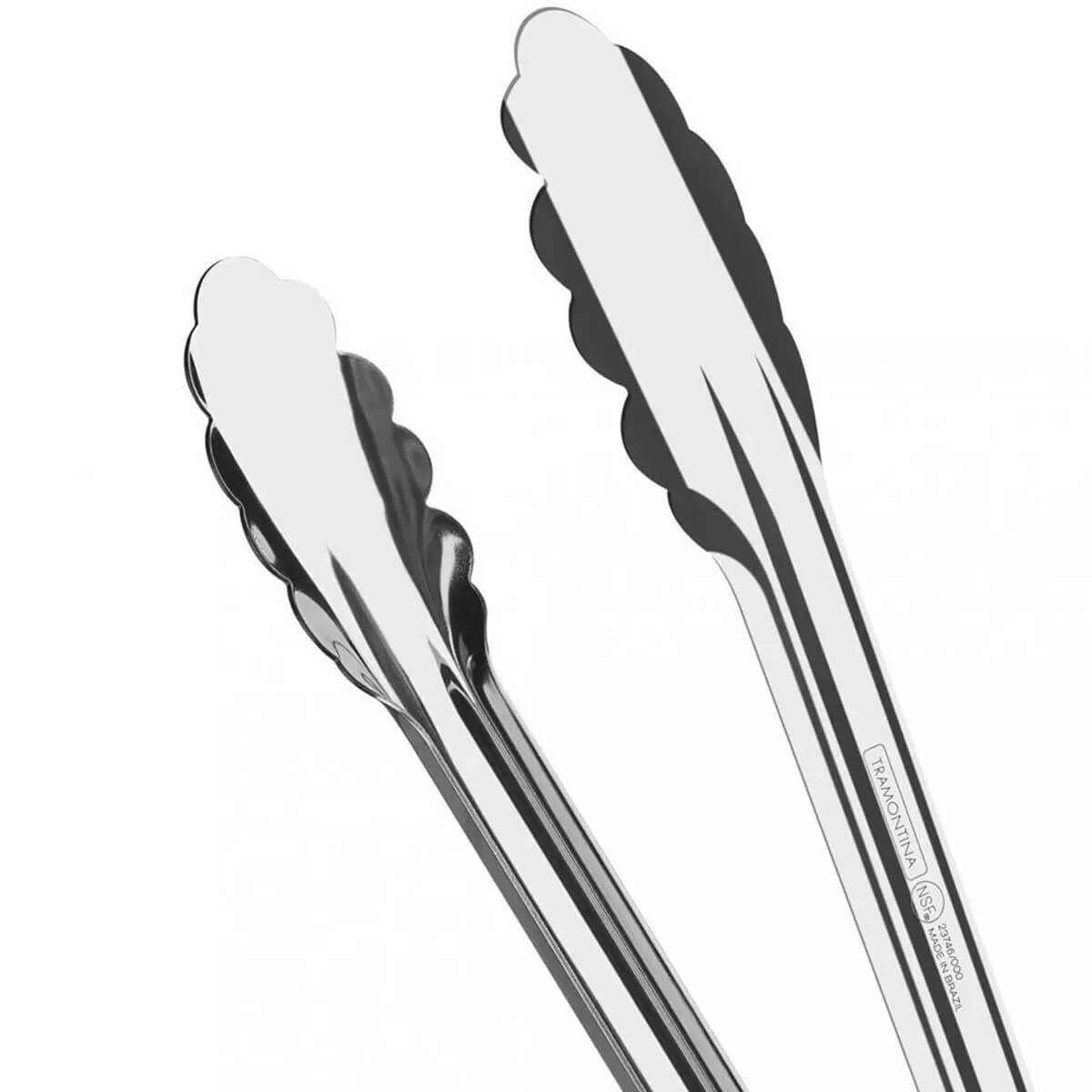 Pegador Inox Cabo Emborrachado Utilitá Cinza 30cm Tramontina
