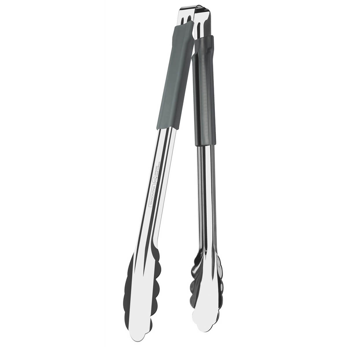 Pegador Inox Cabo Emborrachado Utilitá Cinza 30cm Tramontina