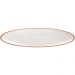 Prato Porcelana Tramontina Rústico Raso 25cm Marrom Decorado Avulso Cozinha Casa