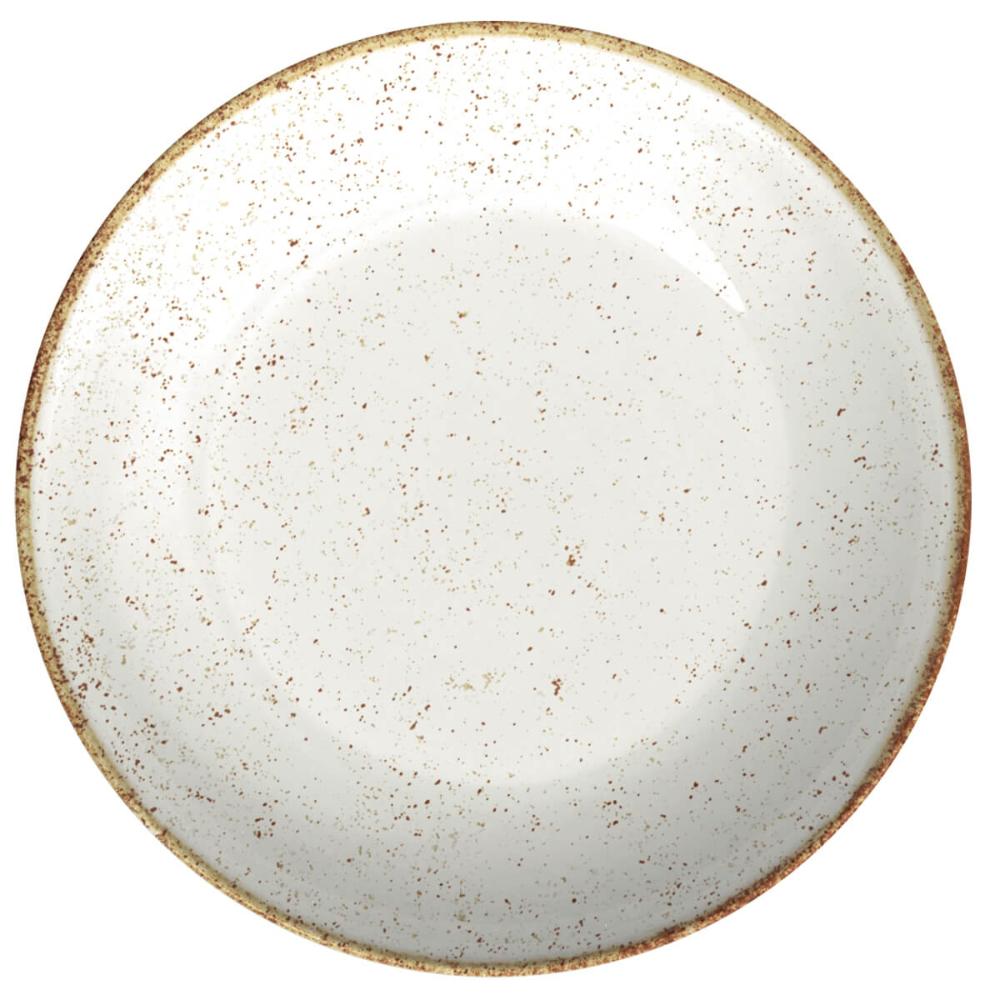 Prato Tramontina Rústico Fundo Porcelana Decorado 22cm Avulso Marrom