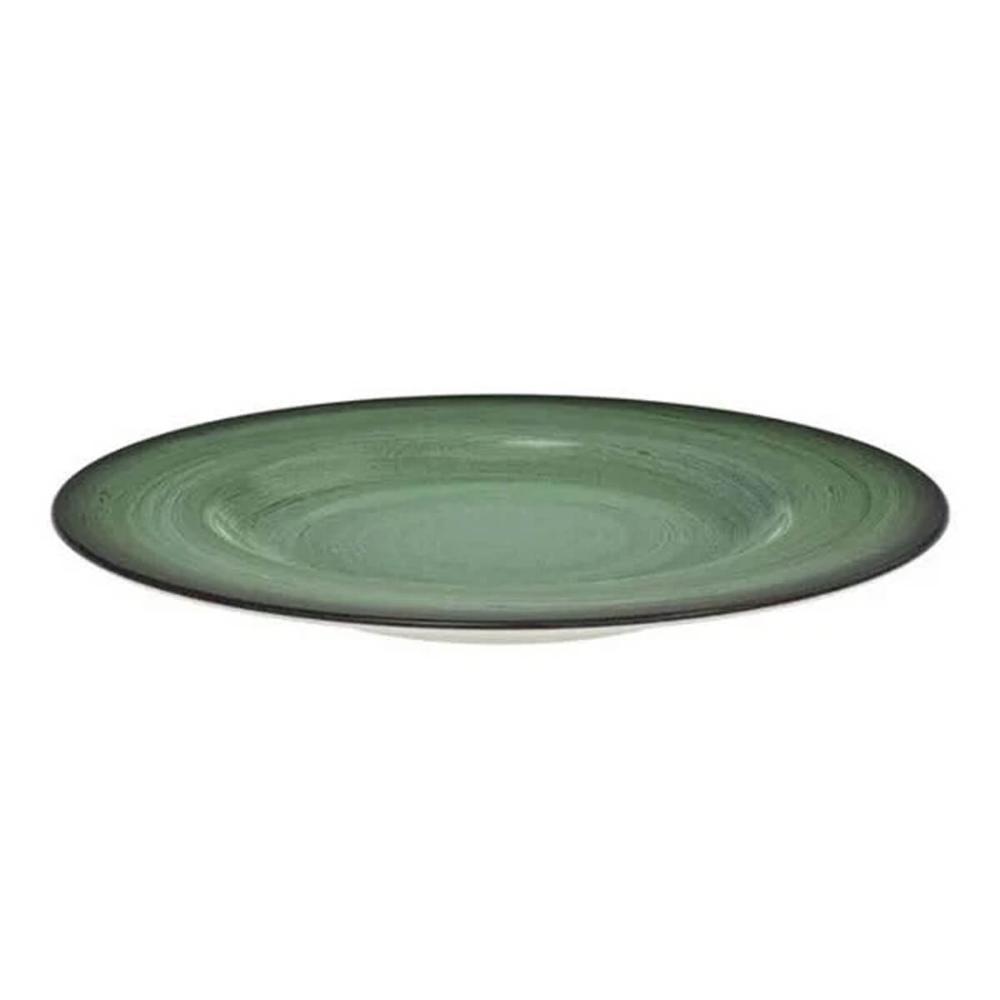 Prato Verde Rústico Tramontina de Sobremesa Porcelana 21cm Decorado Mesa