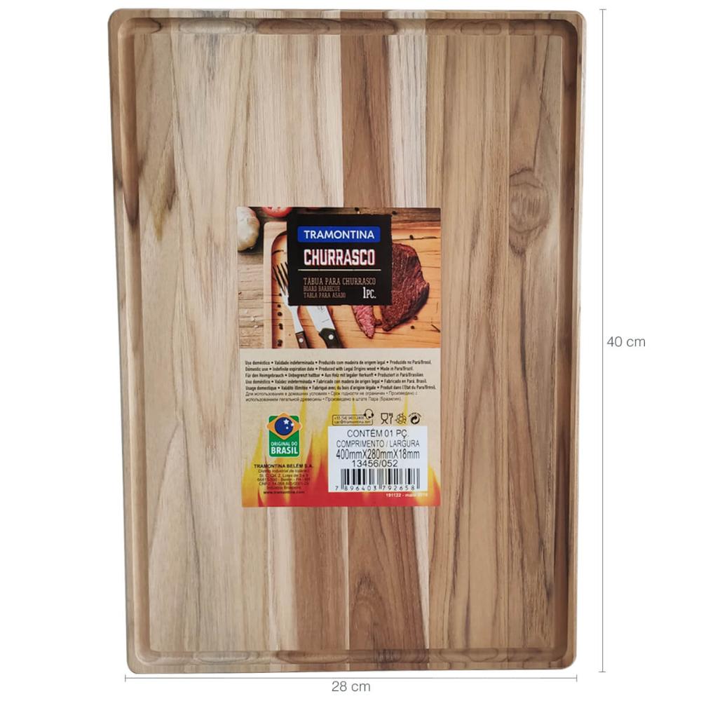 Tábua De Corte Retangular 40cmx28cm Tábua De Churrasco Madei
