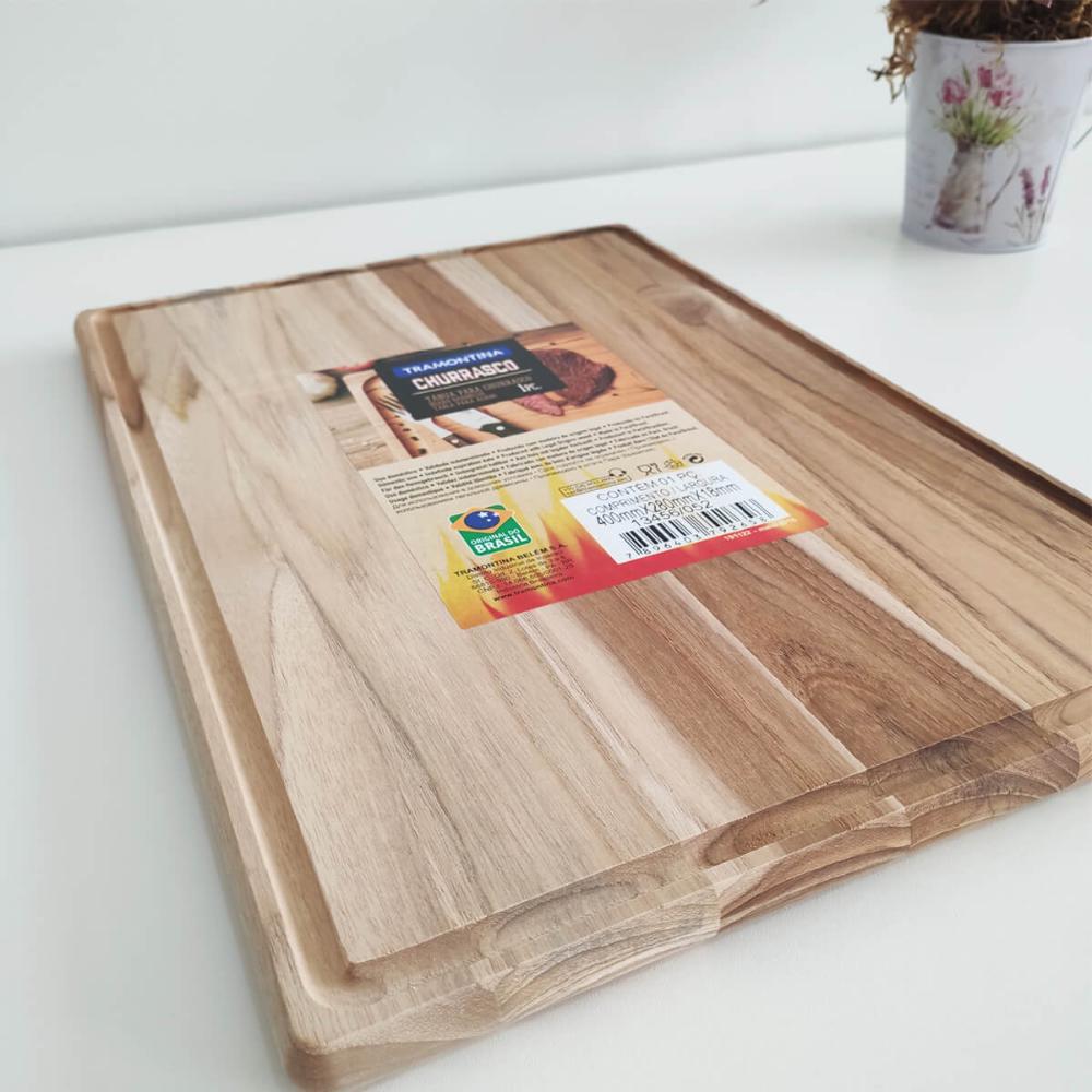 Tábua De Corte Retangular 40cmx28cm Tábua De Churrasco Madei