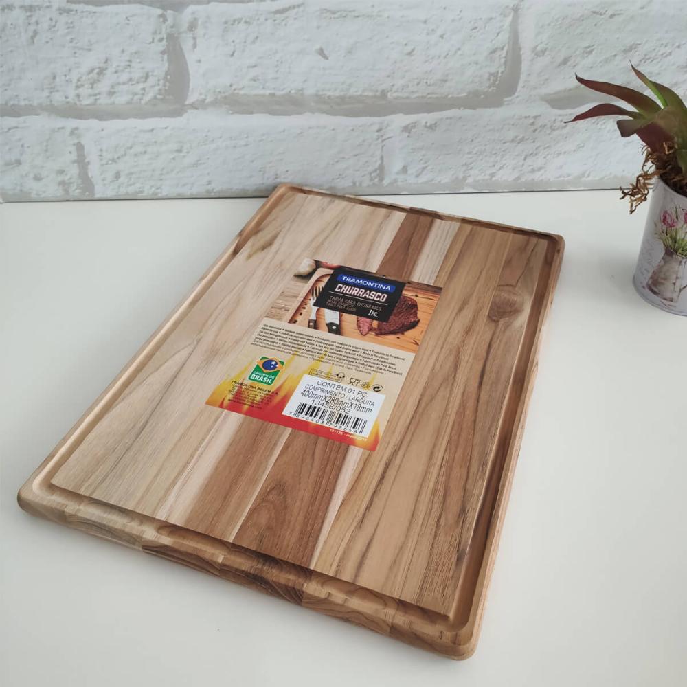 Tábua De Corte Retangular 40cmx28cm Tábua De Churrasco Madei