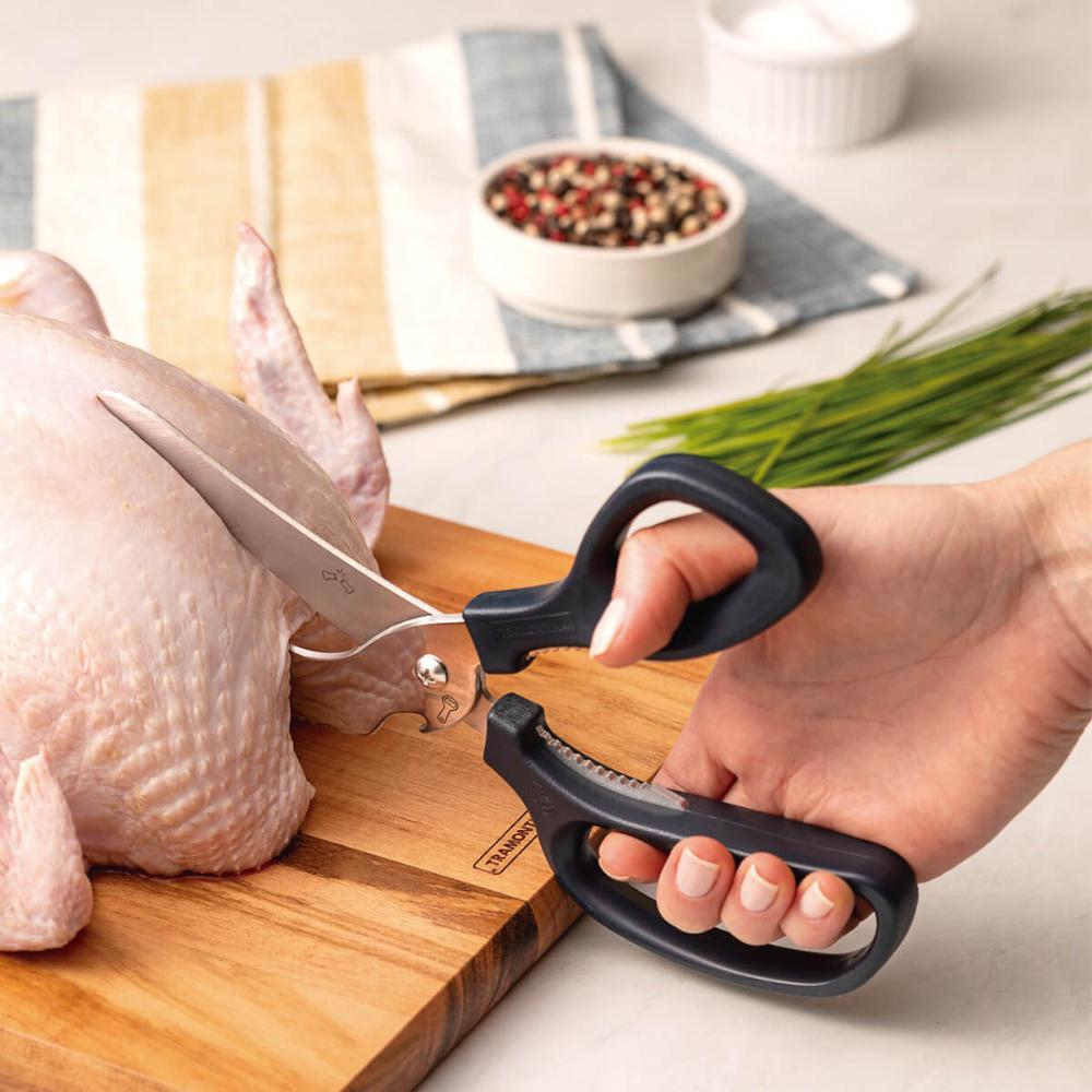 Tesoura Trinchante Tramontina Profissional Inox de Cozinha para Cortar Temperos Frango Multiuso