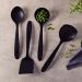 Utensílios de Cozinha Concha Colher Espátula Nylon Tramontina Preto Ability 4 Peças