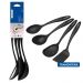 Utensílios de Cozinha Concha Colher Espátula Nylon Tramontina Preto Ability 4 Peças