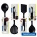 Utensílios de Cozinha Concha Colher Espátula Nylon Tramontina Preto Ability 4 Peças