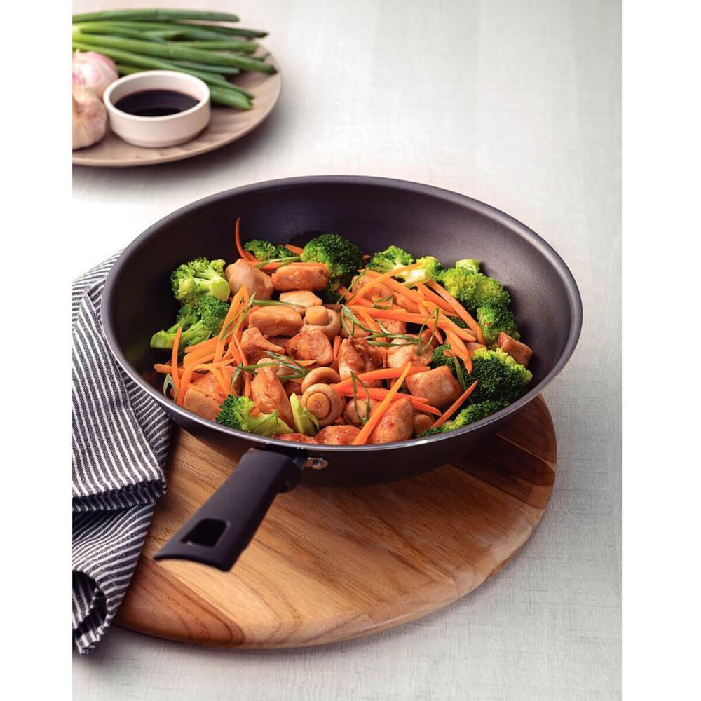 Wok Tramontina Loreto 24cm Alumínio Frigideira Funda 2,2L Antiaderente Grafite