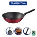 Wok Tramontina Loreto Antiaderente Starflon Max Vermelho 28cm 3,6l em Alumínio com Revestimento Interno e Externo