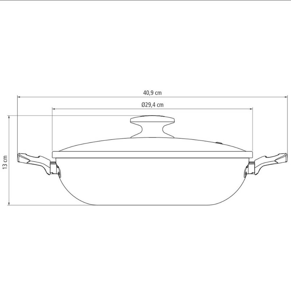 Wok em Alumínio 28cm Loreto 3,3L Tramontina Antiaderente Pan