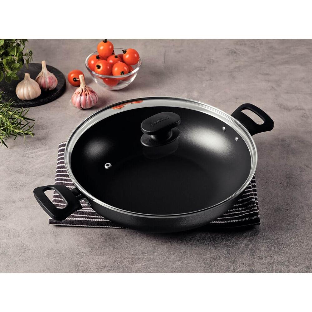 Wok em Alumínio 28cm Tramontina Loreto Antiaderente Panela c