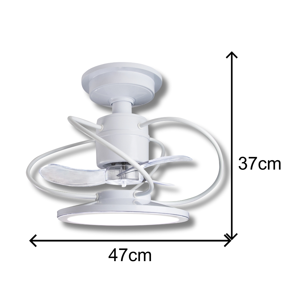 Ventilador de Teto Treviso Branco Confort LED Bivolt