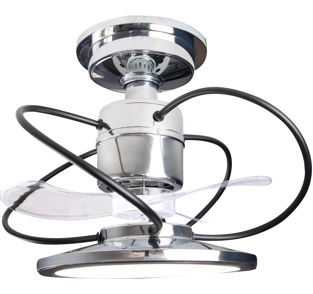 Ventilador de Teto Treviso Cromado Confort LED Bivolt