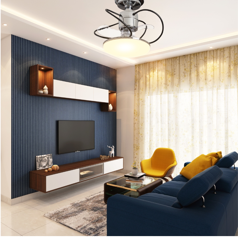 Ventilador de Teto Treviso Cromado Elegance LED Bivolt