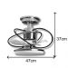 Ventilador de Teto Treviso Cromado Elegance LED Bivolt