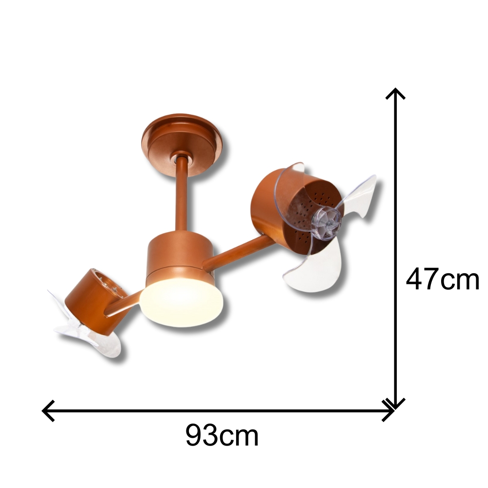 Ventilador de Teto Treviso Infinit LED Cobre Bivolt
