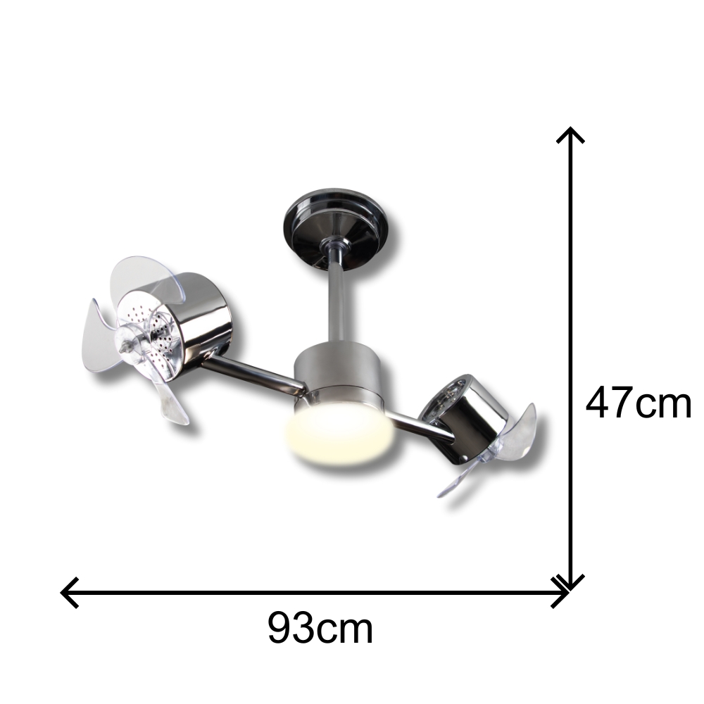 Ventilador de Teto Treviso Infinit LED Cromado Contrl Remoto