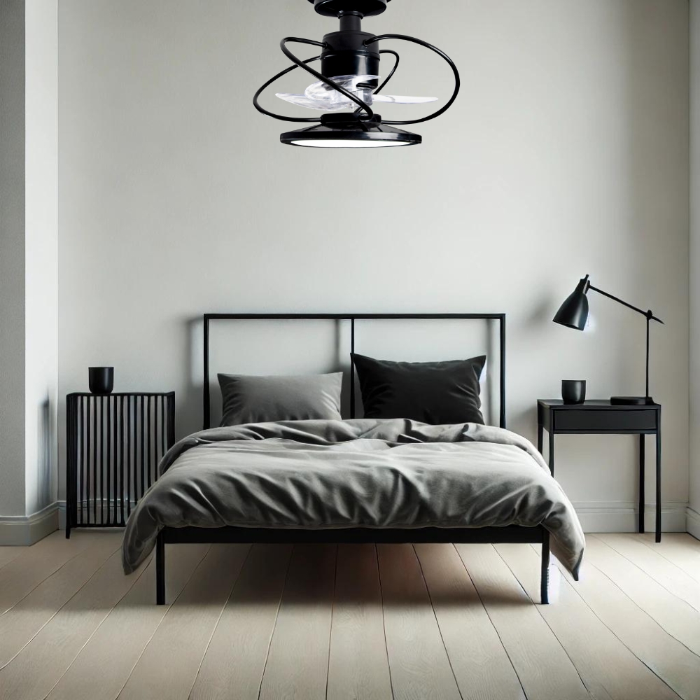 Ventilador de Teto Treviso Preto Confort LED Bivolt