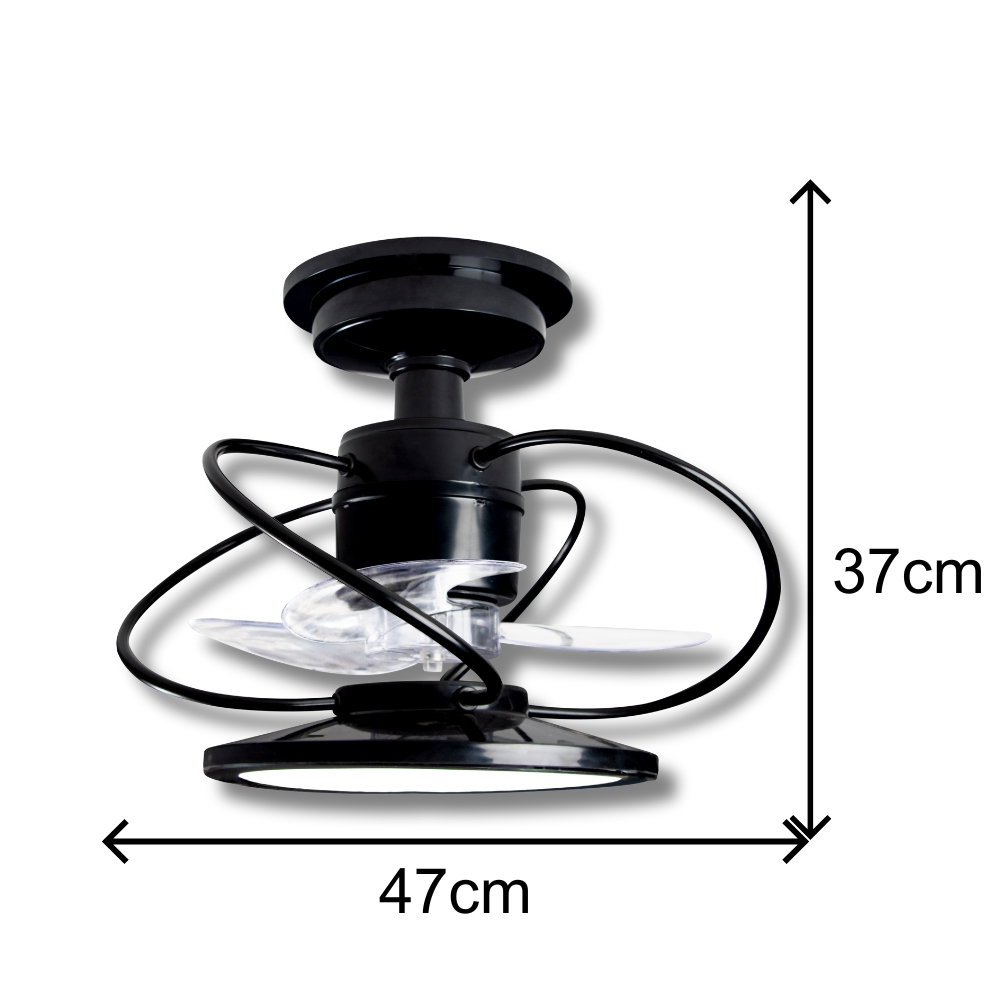 Ventilador de Teto Treviso Preto Confort LED Bivolt