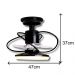 Ventilador de Teto Treviso Preto Elegance LED Bivolt