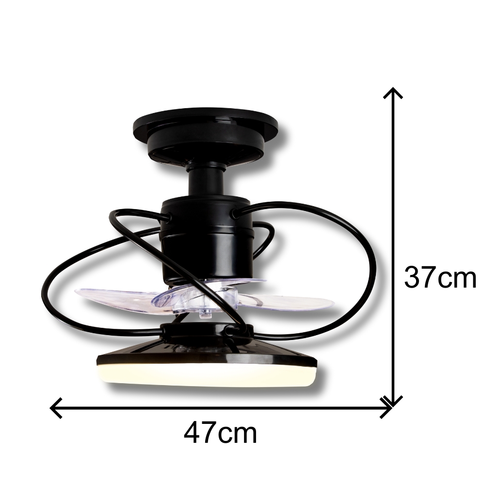 Ventilador de Teto Treviso Preto Elegance LED Bivolt
