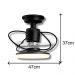 Ventilador de Teto Treviso Preto Fosco Elegance LED Bivolt